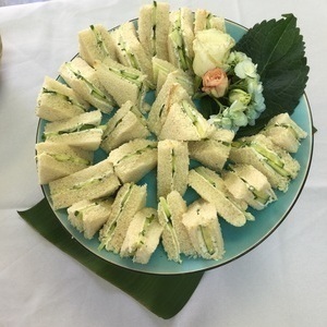 Cucumber and dill cream cheese sandwiches 